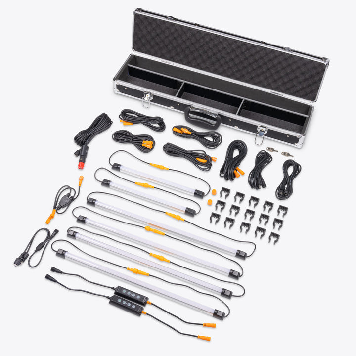 6 Bar Tri-Colour LED Camp Light Kit