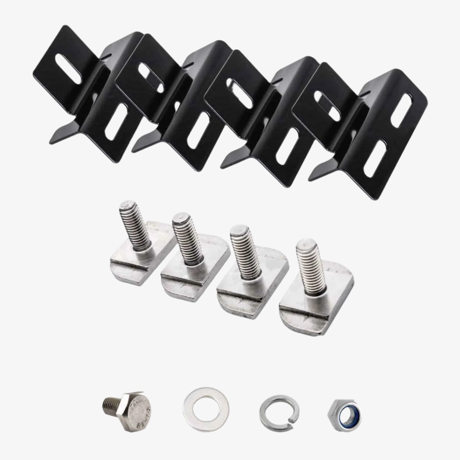 Roof Rack Mounting Brackets for Fixed Solar Panel – HARDKORR