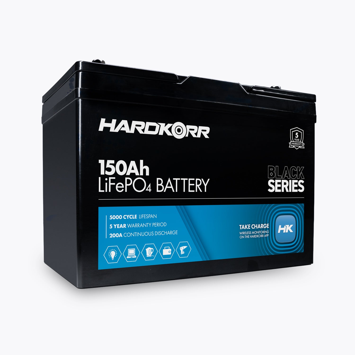 Black Series 150Ah Lithium (LiFePO4) Deep Cycle Battery