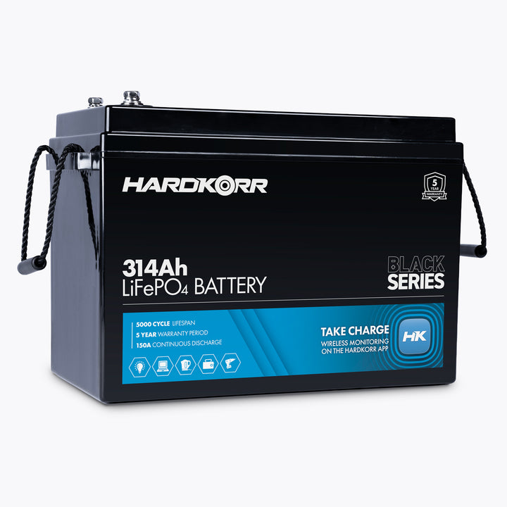 Black Series 314Ah Lithium (LiFePO4) Deep Cycle Battery (150A Discharge)