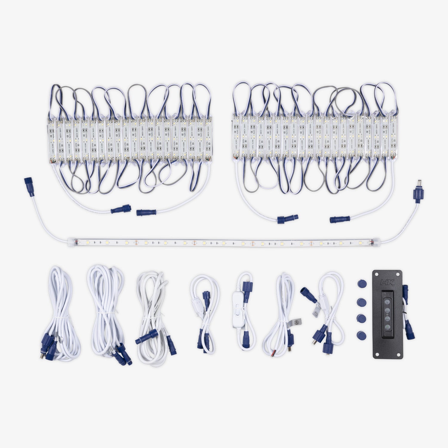 8m Tri-Colour LED Boat Light Kit (White / Cyan / Blue)