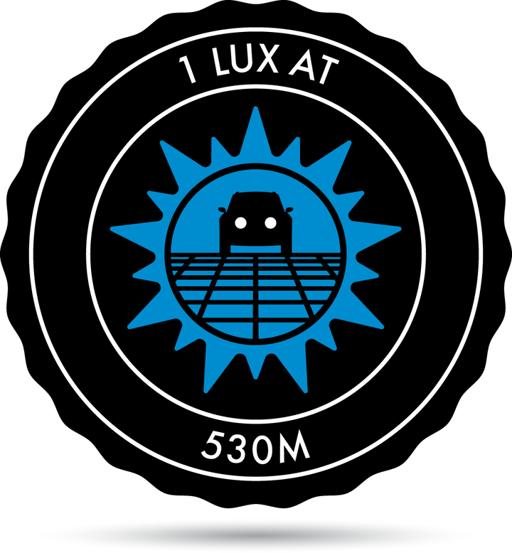 1 lux at 530m