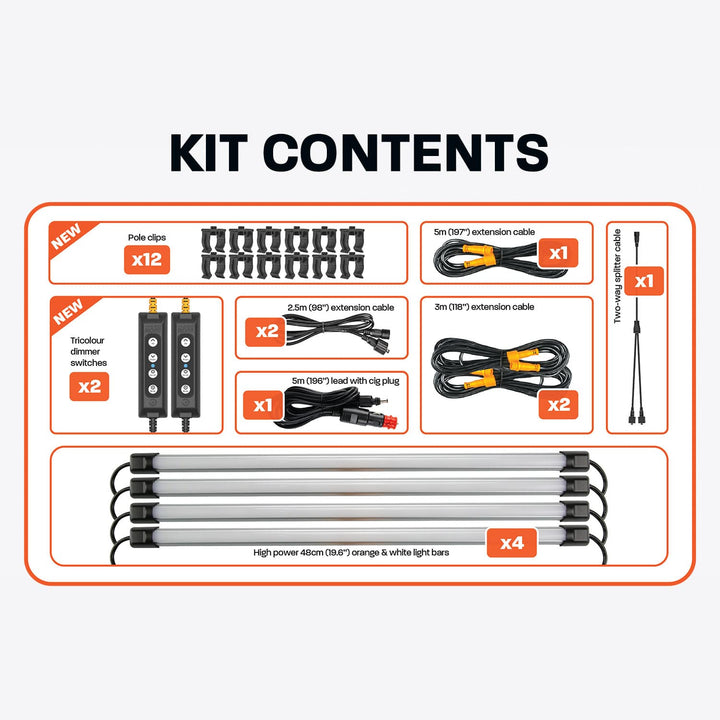 4 Bar LED camp light kit