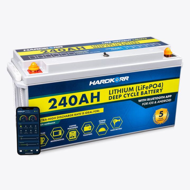 240Ah Lithium (LiFePO<sub>4</sub>) Deep Cycle Battery w/Bluetooth