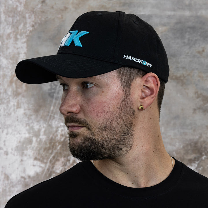 Hardkorr snapback baseball cap blue white emblem