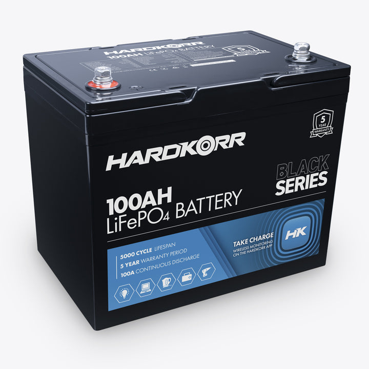 Black Series 100Ah Lithium (LiFePO<sub>4</sub>) Deep Cycle Battery