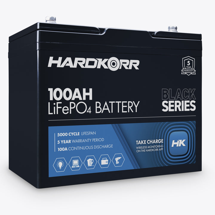 Black Series 100Ah Lithium (LiFePO<sub>4</sub>) Deep Cycle Battery
