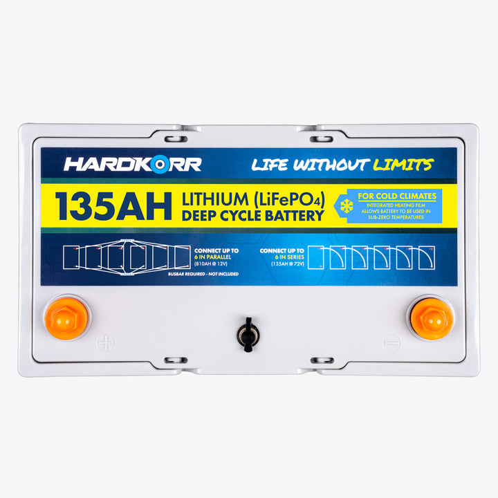 135Ah Cold Climate Lithium (LiFePO<sub>4</sub>) Deep Cycle Battery w/Bluetooth