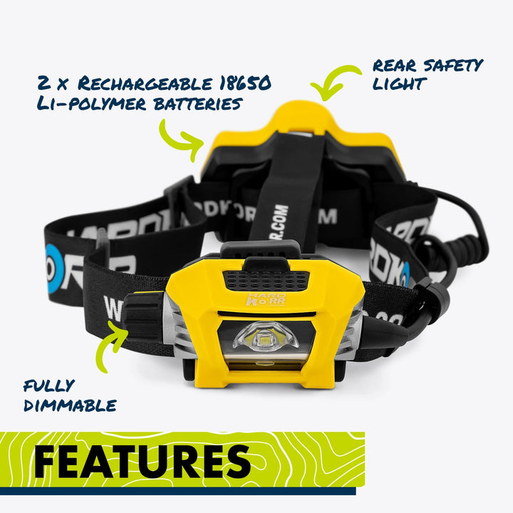 600 Lumen Heavy Duty Rechargeable Head Torch (T600)