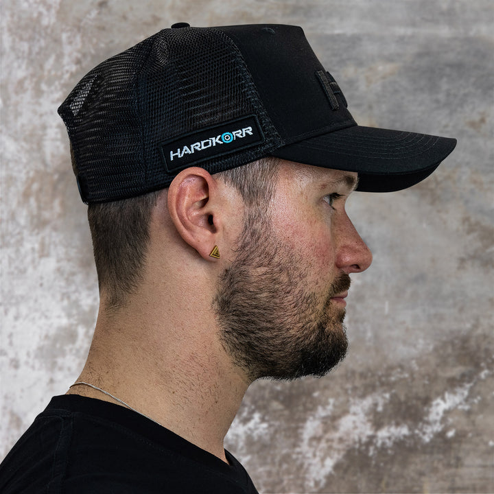 Hardkorr trucker hat black emblem