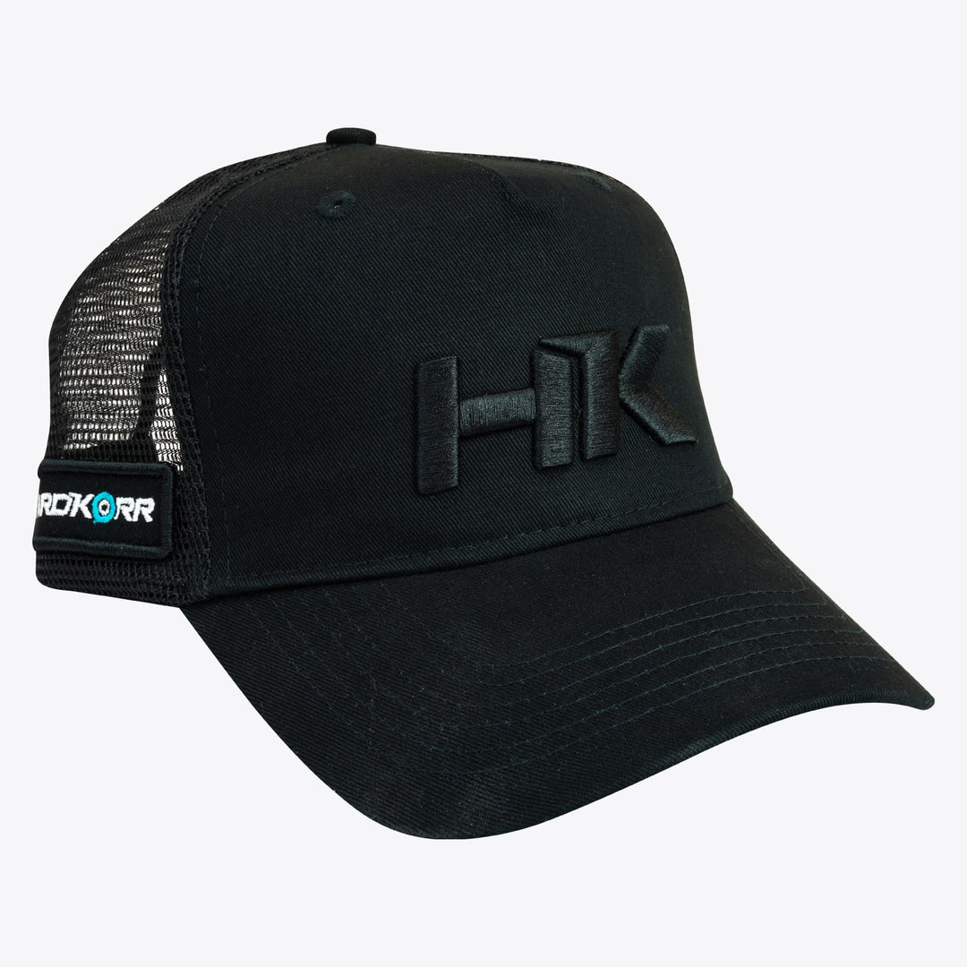 Hardkorr snapback trucker hat black emblem